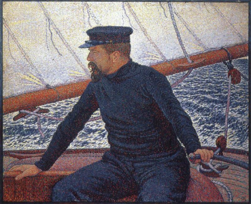 signac on his boat, Theo Van Rysselberghe